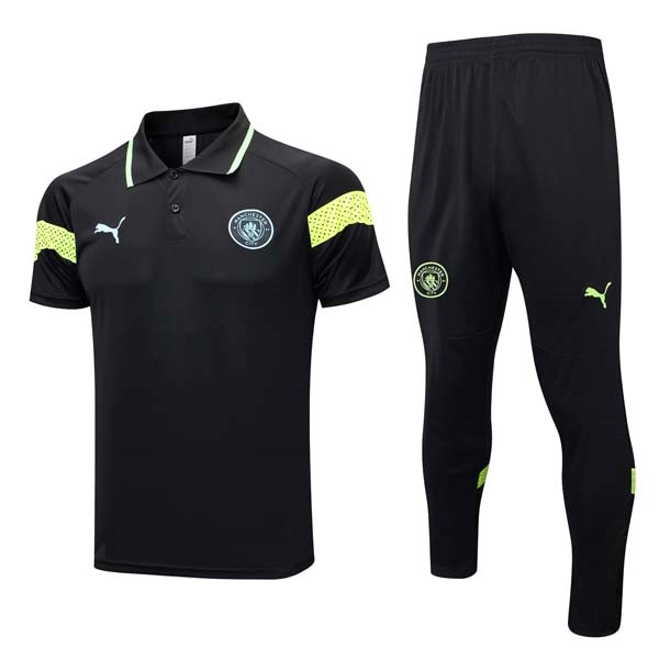 Polo Manchester City Conjunto Completo 2023-2024 Negro 2